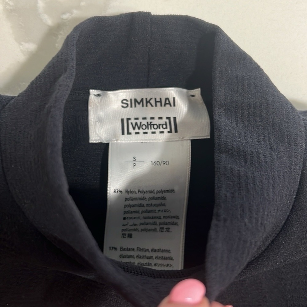 WOLFORD INTRICATE PATTERN WRAP KNIT TOP & LEGGINGS - Picture 5 of 8